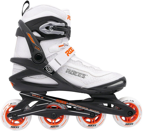 Roces icon x 80 rulleskøjter - rulleskøjter - hvid orange - størrelse 38