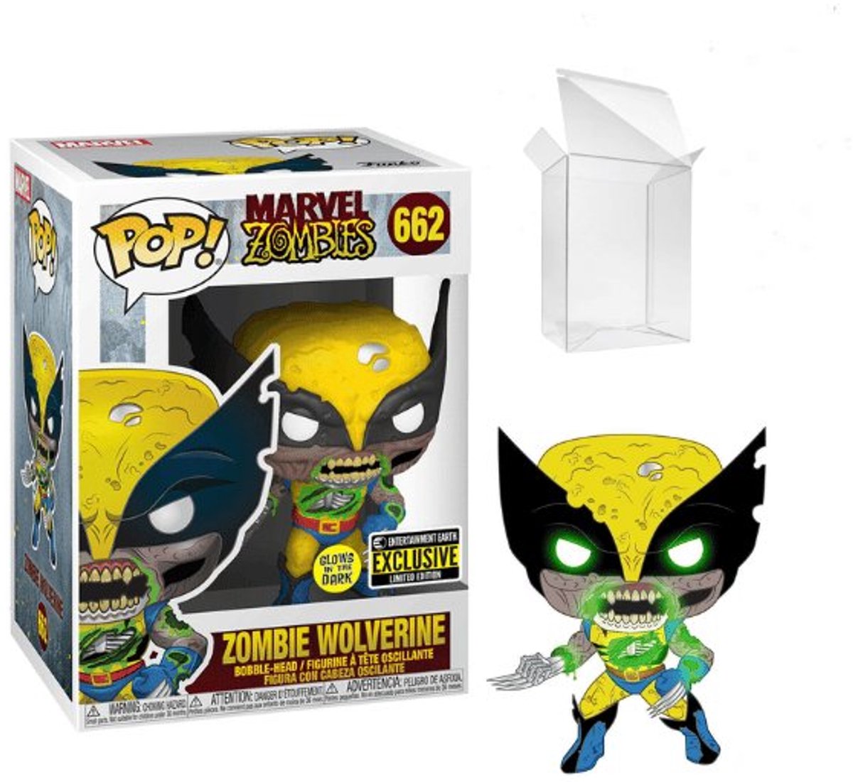 Funko marvel pop! wolverine (marvel zombies) 9 cm vinylfigur - eksklusiv