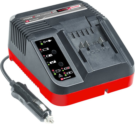 Einhell biloplader - power x-change - 12 v - ladestrøm: 3a - beskyttelseselektronik til bilbatteriet - velegnet til alle power x-change batterier