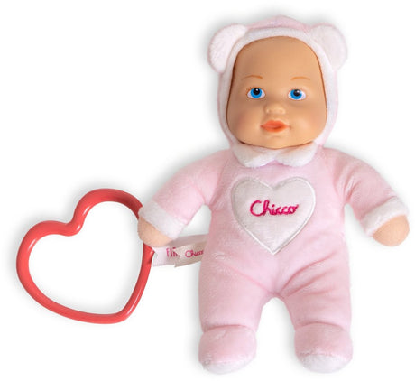Chicco min doudou dukke - min lille dukke - blød kæledukke med hjerteformet bidering - pink (0m+)
