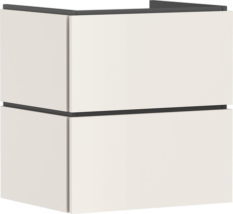 Hansgrohe xilesa e - badeværelsesmøbel - 580 470mm størrelse - 2 skuffer - push-open skuffer - til håndvask - sand mat beige