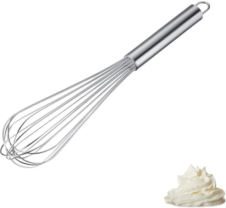 Westmark whisk pro - robust piskeris i rustfrit stål til æg, dej og saucer - praktisk piskeris til at piske, røre og blande - sølv, 38 cm