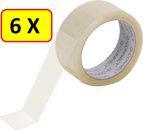 Q-connect standard emballagetape, ft 48 mm x 60 m, gennemsigtig, pakke med 6 stk