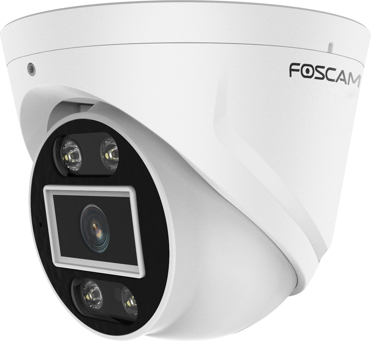 Foscam T5EP-W 3K tårnkamera – 5MP POE-overvågning til udendørs – Smart person- og køretøjsgenkendelse – Sirene, Spotlight og 2-vejs lyd – IP66 – Hvid