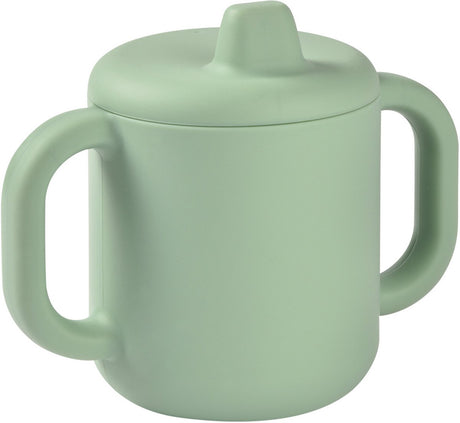 Béaba silikone læderkop - 2-i-1 drikkekop med tudhåndtag - 170 ml - BPA-fri - ubrydelig kop - Tåler opvaskemaskine - grøn