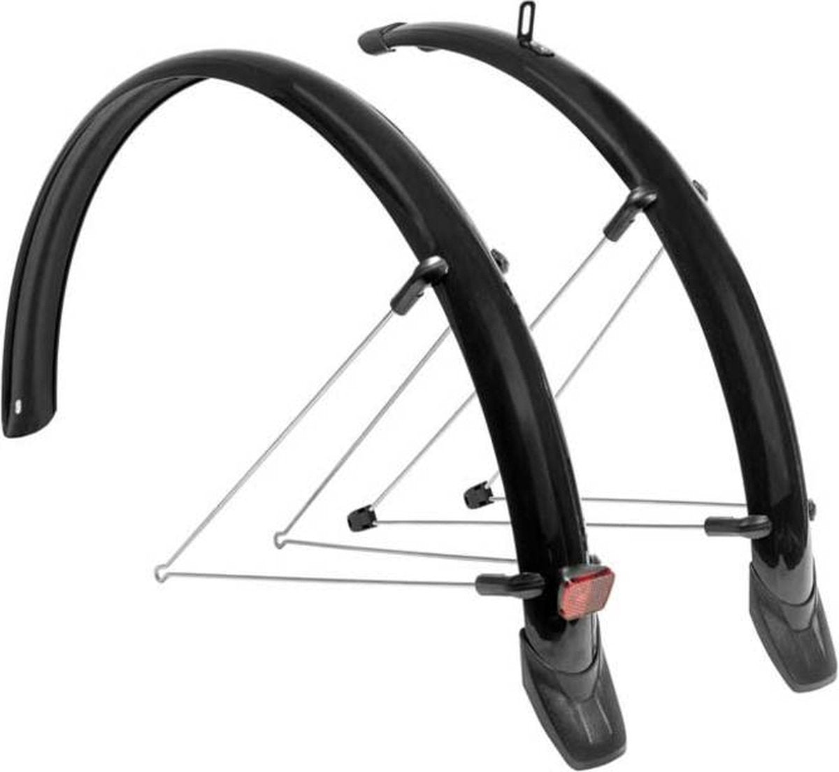 XLC MG-F03 stænkskærm bycykelsæt - 26 tommer 58 mm - PVC - velegnet til bycykler