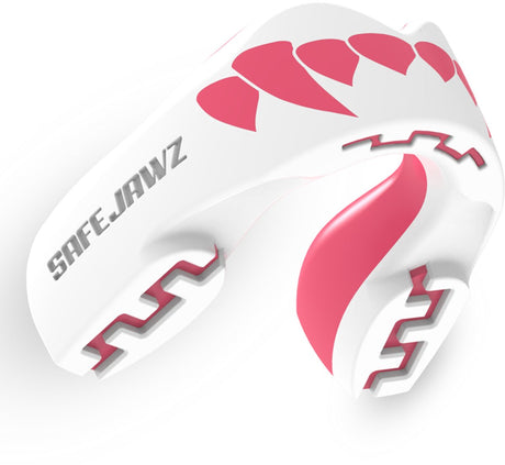 Safejawz mundbeskytter extro-serie dracula hvid pink junior