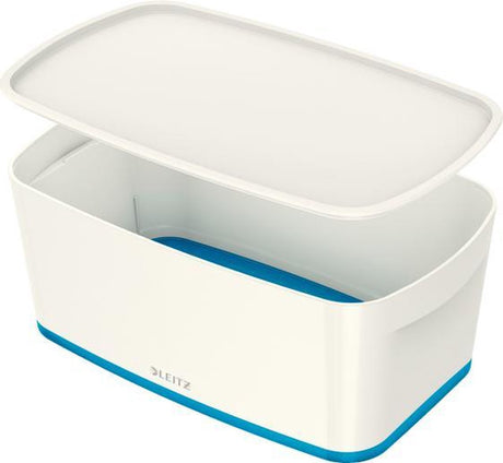 Leitz mybox® small med låg, opbevaringsboks - blå hvid