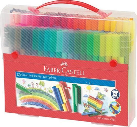 Faber-castell tuscher - stik - gavesæt tusch - 80 stk i etui - fc-155579