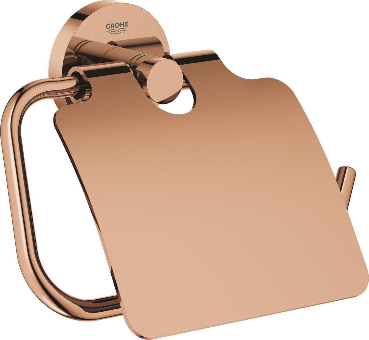 Grohe essentials toilet roll holder - with lid - warm sunset (glossy bronze) - 40367da1