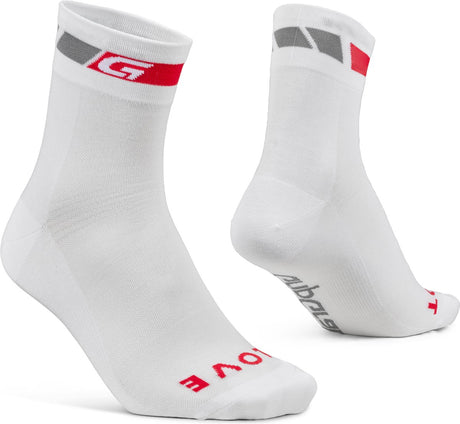 Gripgrab - klassiske sommercykelstrømper i almindeligt snit 1 par coolmax cykelstrømper - hvid - unisex - størrelse s (38-41)