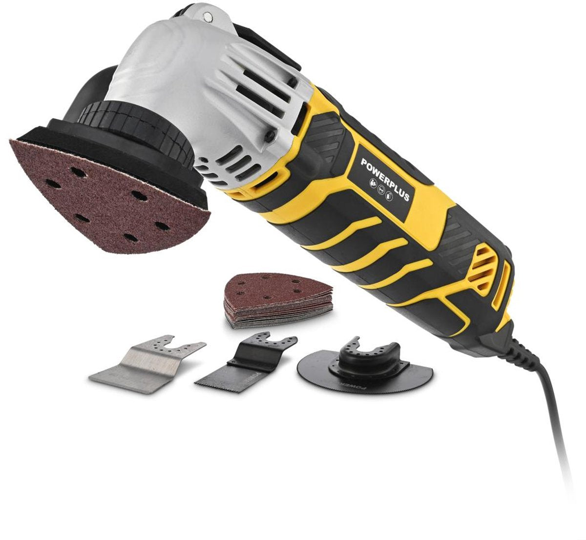 Powerplus elektrisk oscillerende multiværktøj POWX1344 - multiværktøj 310 W op til 21.000 rpm - inkl. 22 tilbehør