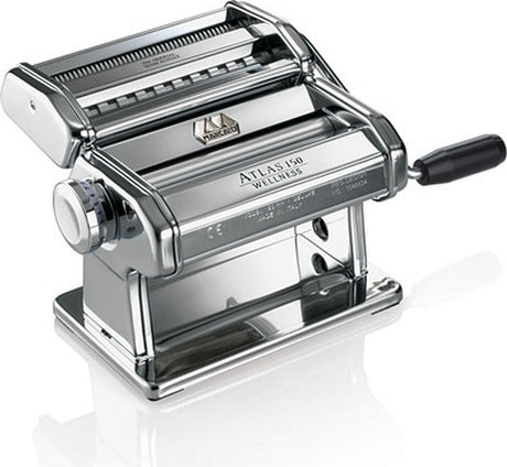 Marcato atlas 150 - pastamaskine med udskifteligt hoved - krom aluminium