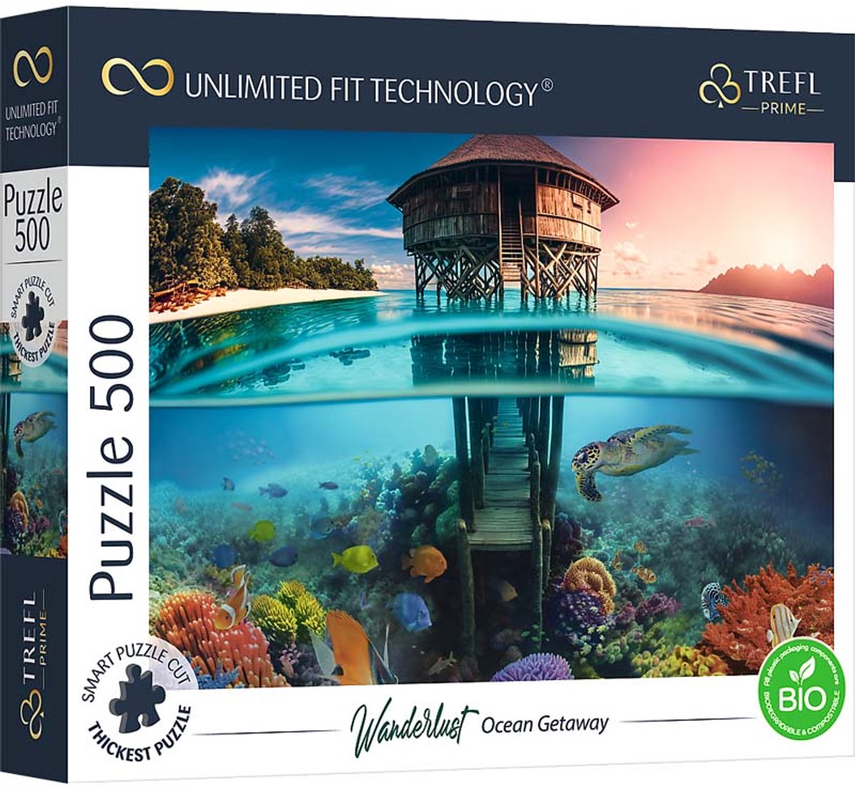 Trefl puslespil 500 brikker ocean gateway fsc bæredygtigt karton.
