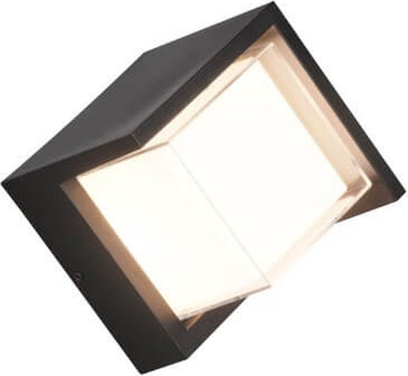 Rl live your light reality puno - væglampe - sort mat - inkl. 1x smd 8w - udendørs belysning - ip54