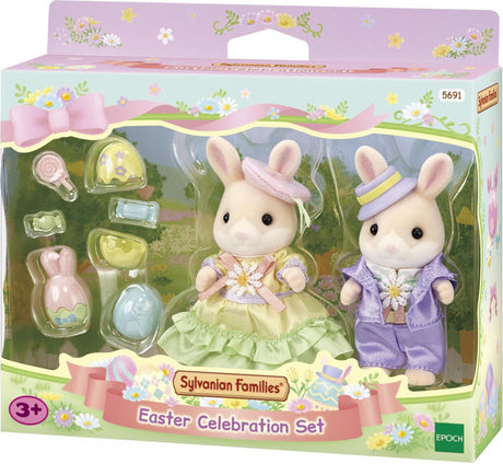 Sylvanian families 5691 glad påske sæt - 2 fløjlsbløde legefigurer - kaniner