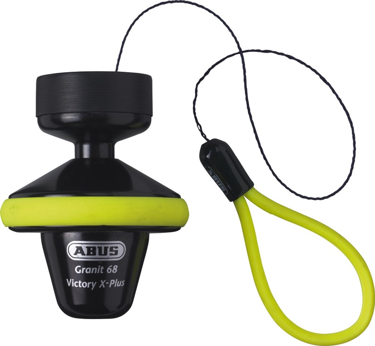 Abus granit victory x plus 68 roll up skivebremselås grøn, sort 1,4 cm