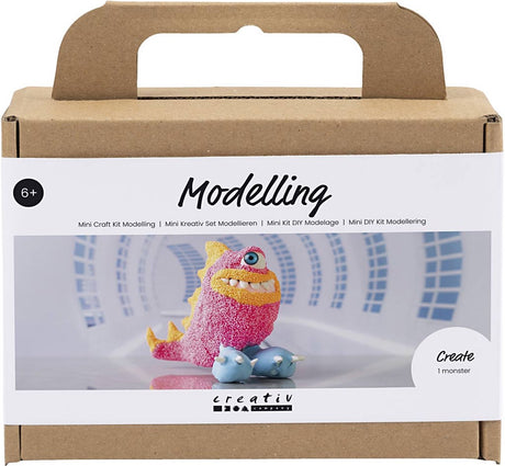 Creativ company mini hobby sæt sculpting, monster freddy, neon pink, 1 æske