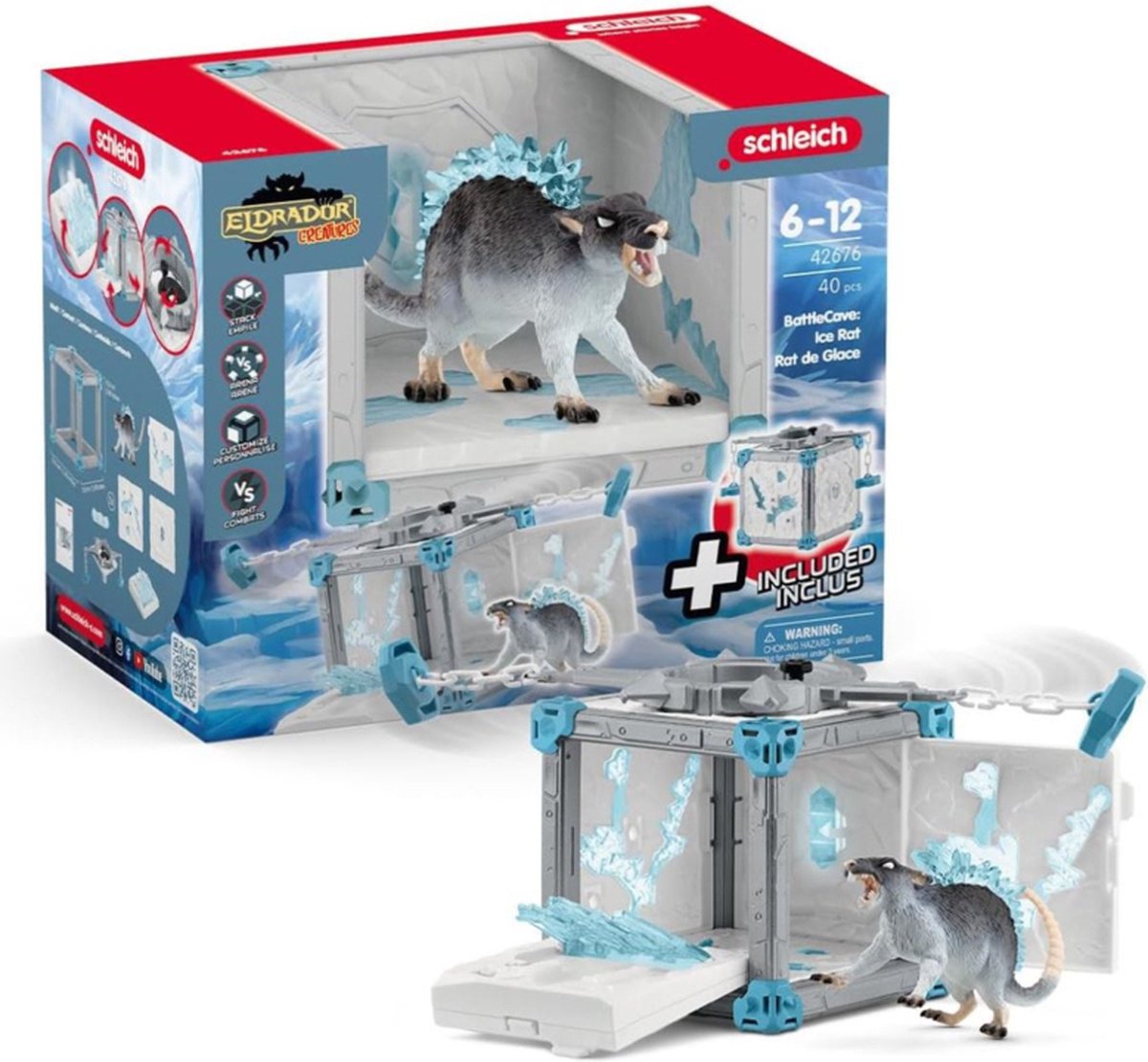 Schleich Eldrador Creatures Battlecave Ice Rat - 42676