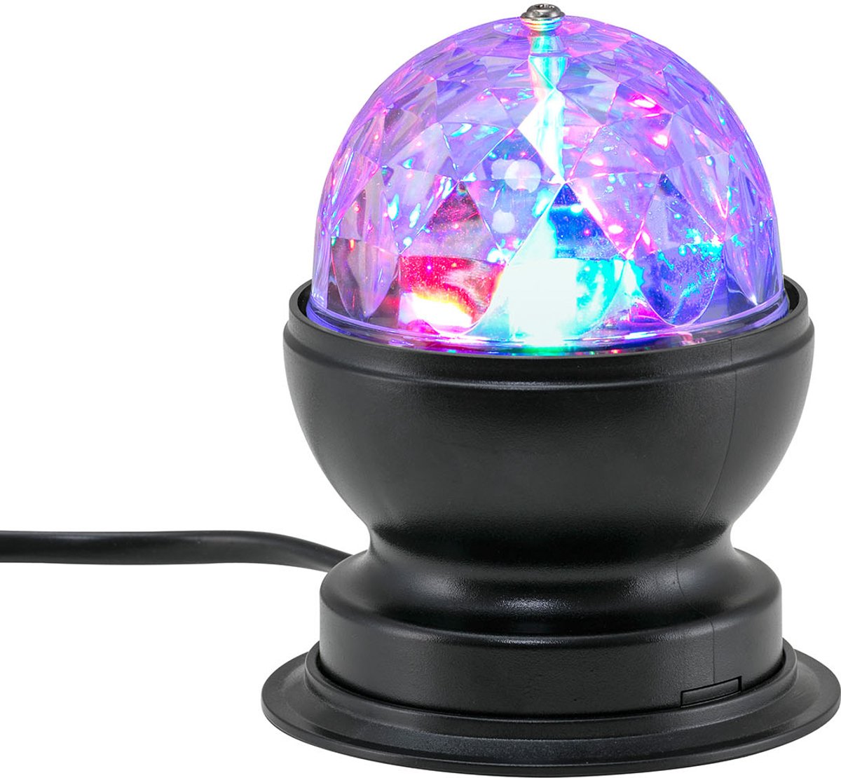 B.k.licht briloner - disco lampe - rgb bordlampe - med farveskift effekt - led disco kugle - ø8,8 x 10,8 cm