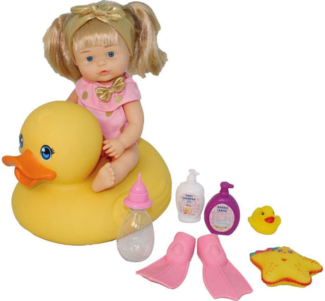 Dimian dukke med gummiand og tilbehør - baby nena.