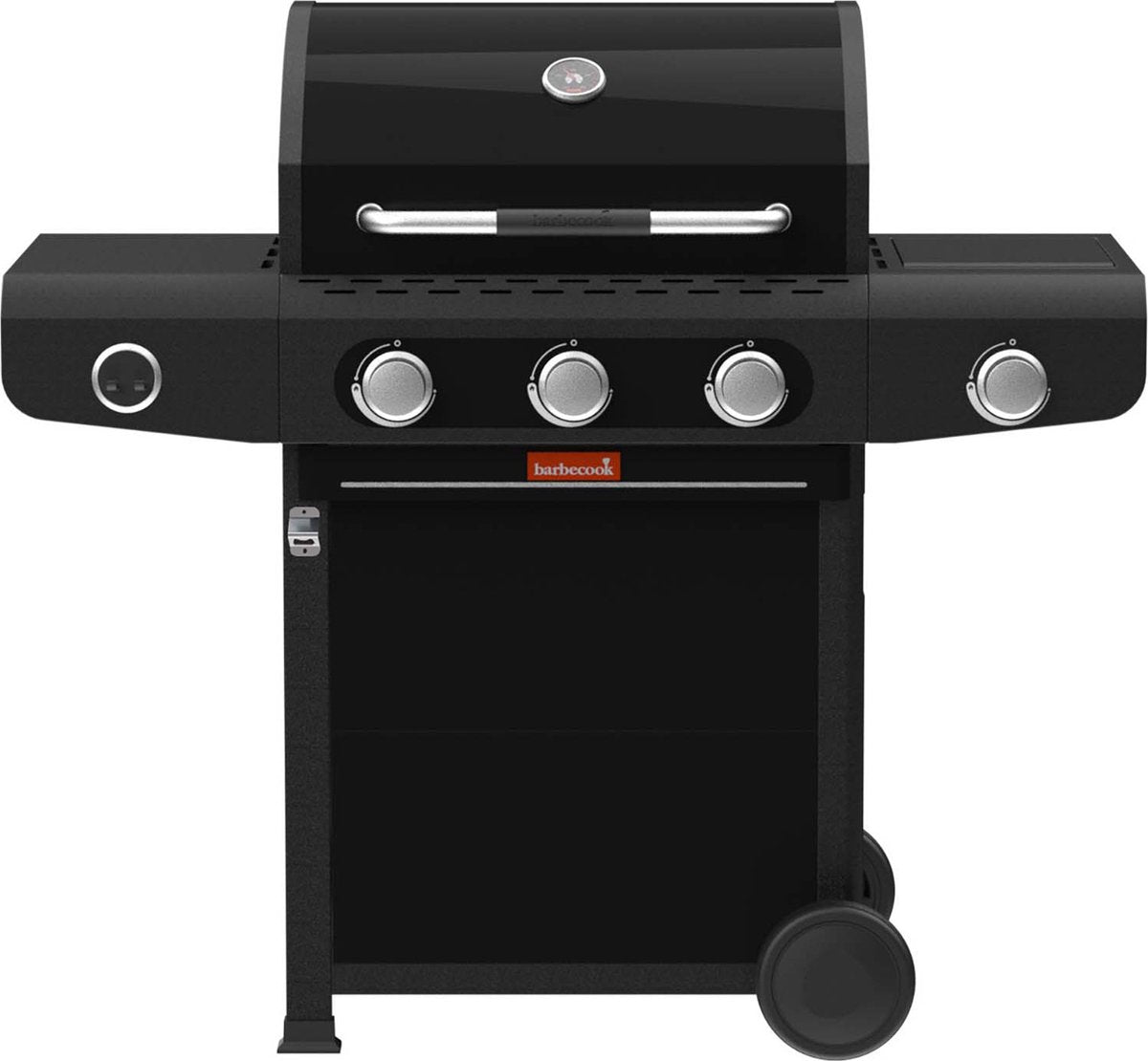 Barbecook siesta 310 grafit - gasgrill - 3 brændere - med sidebrænder - 1 fast sidebord - 124x56x118cm