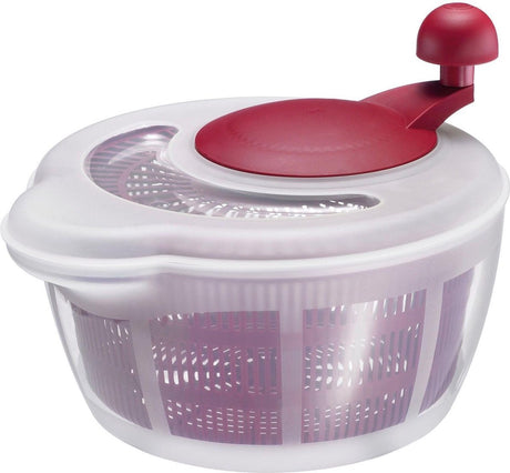 Westmark salatspinner, kapacitet: 5 l, ø 26 cm, plast, BPA-fri, fortuna, farve: transparent rød