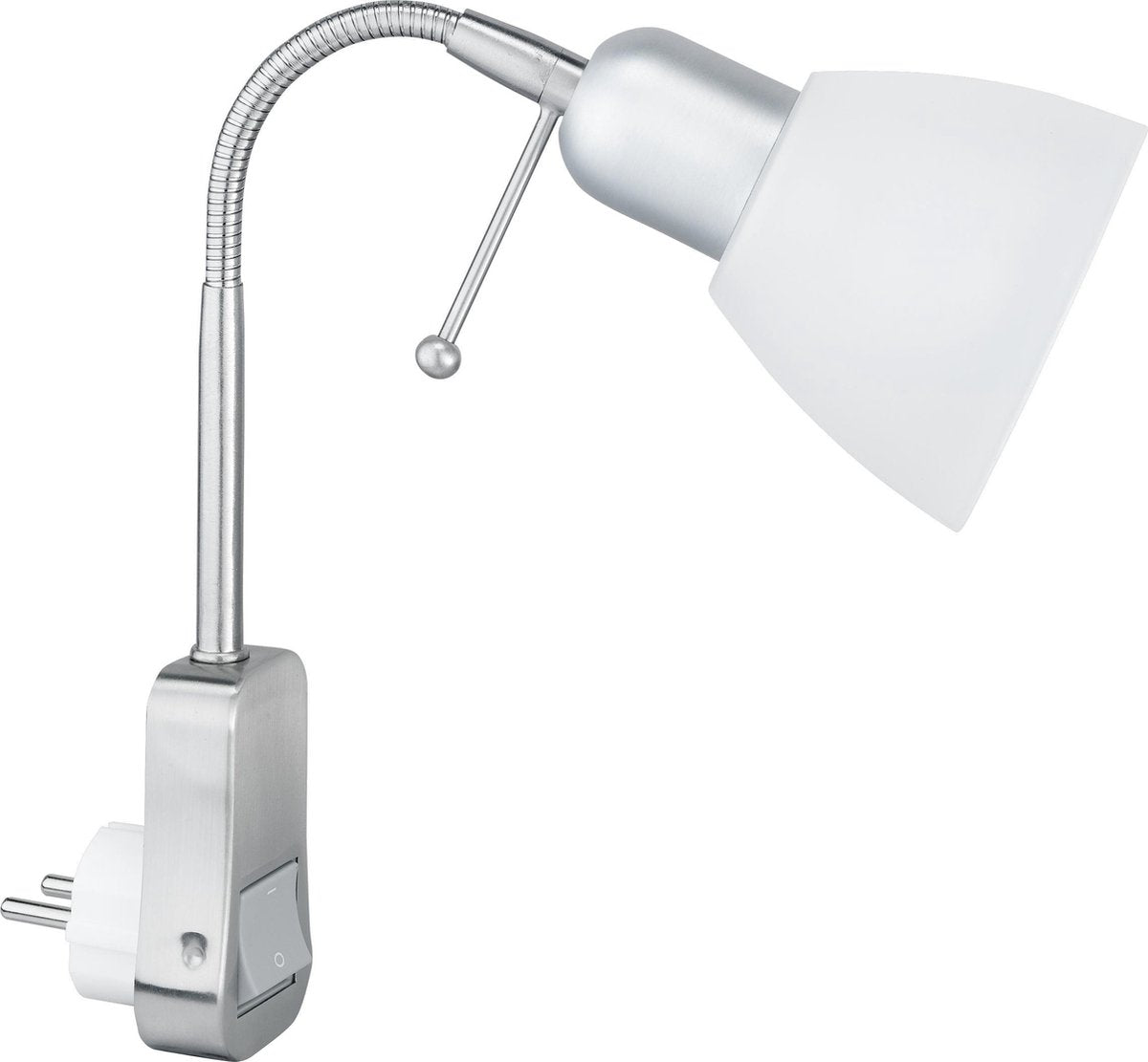 Trio ligara - stik spotlight - nikkel mat - ekskl. 1x e14 10w - fleksibel - monteret afbryder