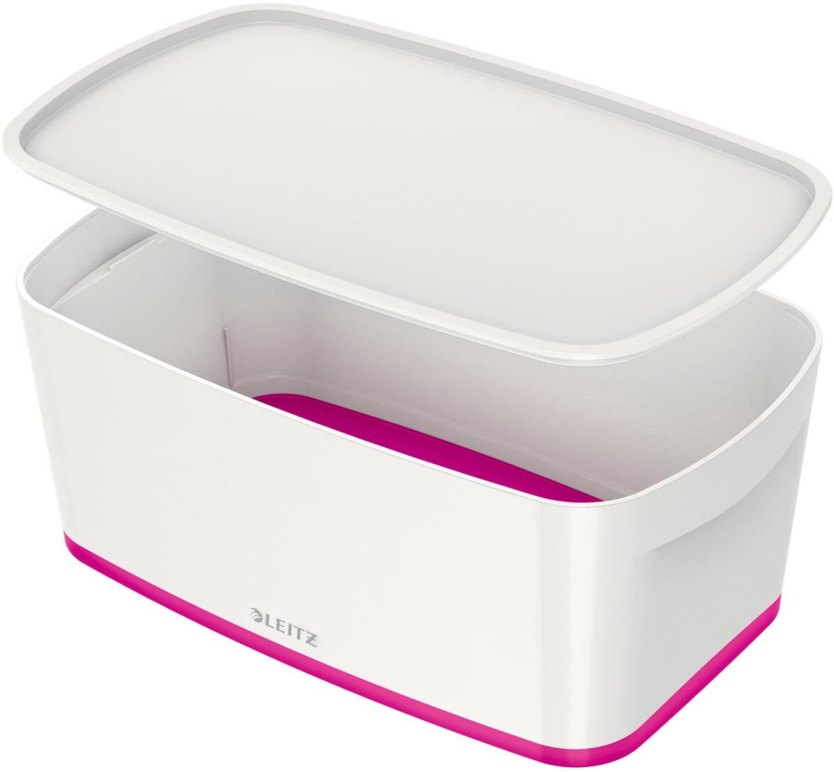 Leitz mybox® opbevaringsboks - med låg - pink hvid