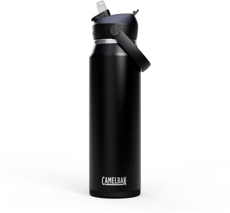 Camelbak trives flip sugerør drikkeflaske - 1 l - rustfrit stål - med sugerør - isolering vandflaske - sort