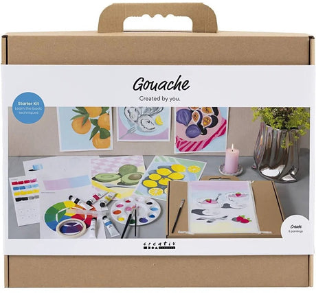 Creativ firma starter hobby sæt gouache, malerier, forskellige farver, 1 æske