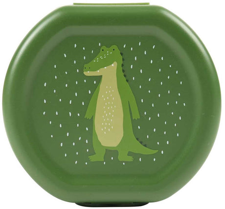 Trixie set van twee snackdoosjes met clip - mr. alligator -makkelijk te openen - bpa-vrij - voor school en onderweg