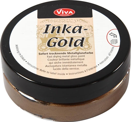 Creativ Company Inka -Gold Glosswax - Brown Gold, 50 ml