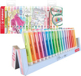 Stabilo swing cool - highlighter - perfekt til på farten - standard pastel - skrivebordssæt med 18 farver