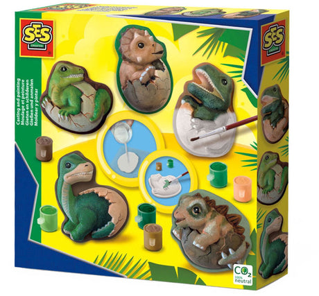Ses kreativ ses støbning og maling - dino æg