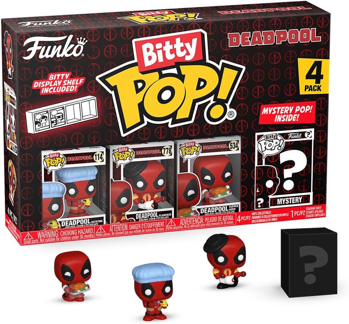 Funko bidy pop! marvel: deadpool bathtime 4-pak