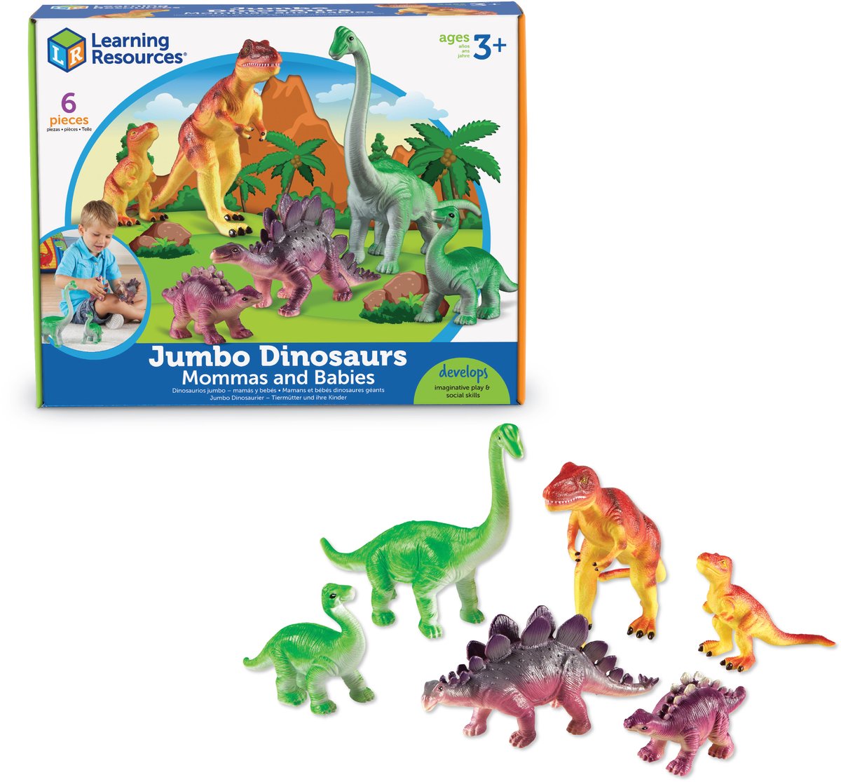 Læringsressourcer jumbo dinosaurer - mødre og babyer - 3+