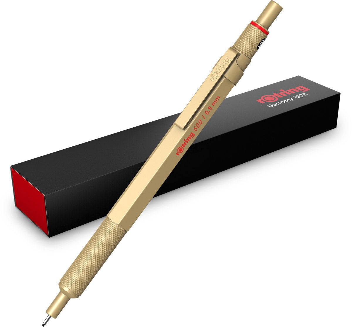 Rotring 600 metallisk mekanisk blyant, 0,5 mm, guld