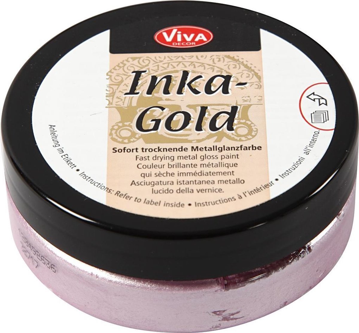 Viva pasta voks - glansvoks - inka guld - rosenkvarts - dekoration - 50ml