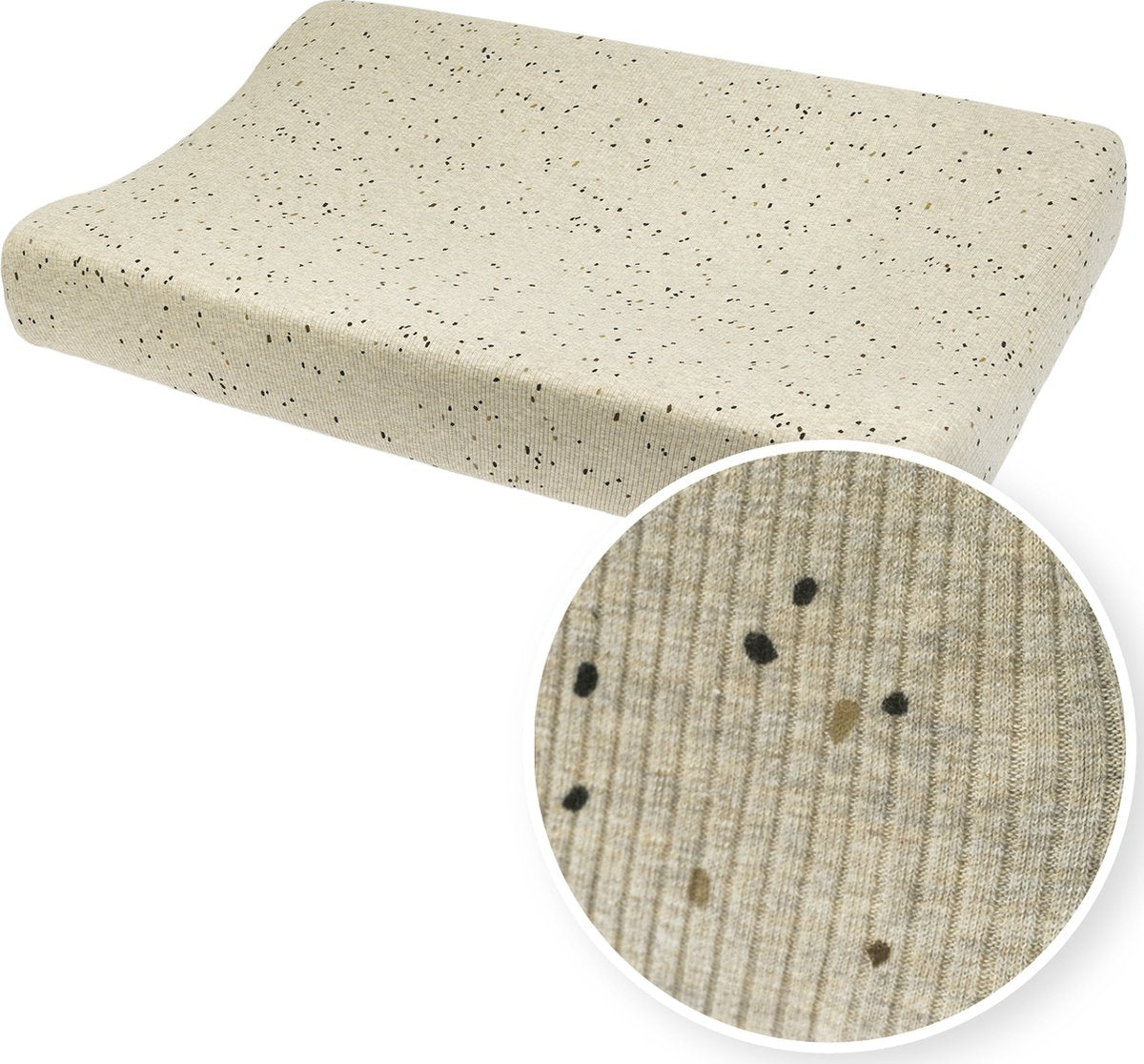 Meyco baby rib mini spot pusleunderlag - sandmeleret - 50x70cm
