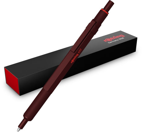 Rotring 600 kuglepen | mellempunkt | sort blæk | pen med fuld metal hylster | chokoladetrøffel | skridsikkert riflet greb og sekskantet ærme | genopfyldelig