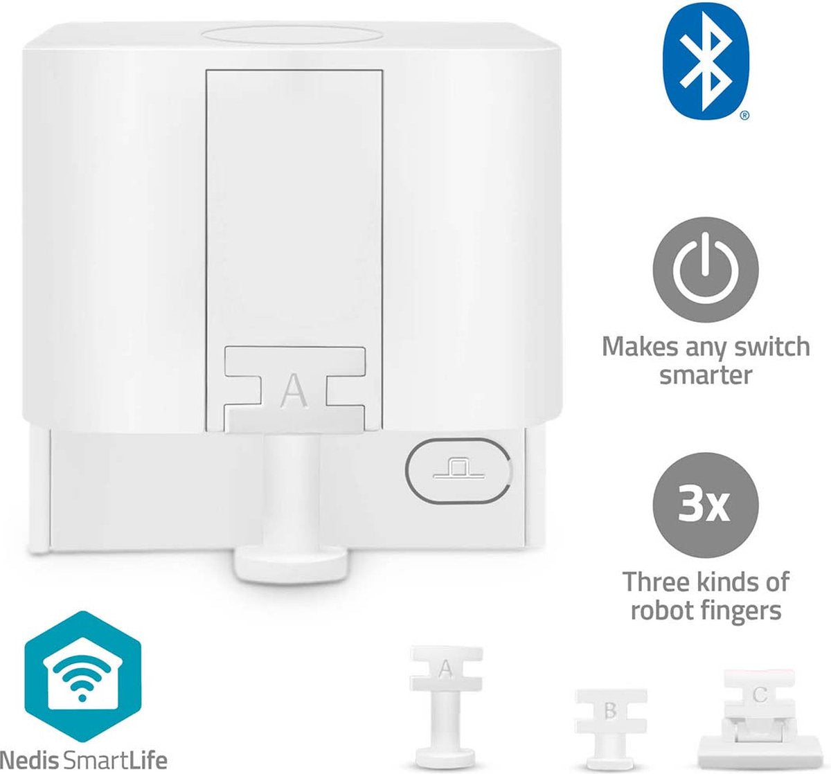 Nedis smartlife fingerrobot - cr2 - 1000 mah - bluetooth - tre typer fingre