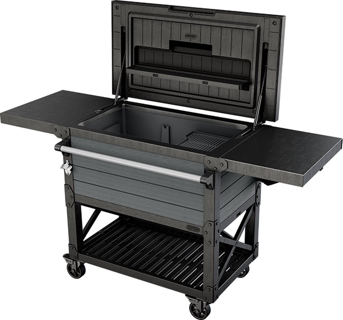 Keter unity terrassekøler festbord - 95,5x58,4x89,8cm - sort