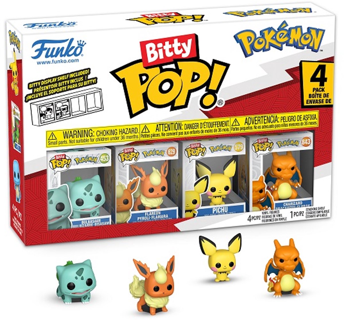 Funko pokemon - bitty pop 4 pack 2,5 cm - bulbasaur