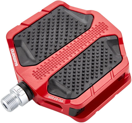 Shimano pd-ef202 platformpedalen – aluminium – 9 16 inch – rood – 1 paar