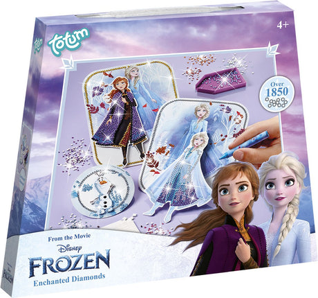 Totum Disney frosne diamantmalerier håndværkssæt legetøj piger - Anna og Elsa prinsesser dekorerer med 1800+ rhinestones kreativt legetøj