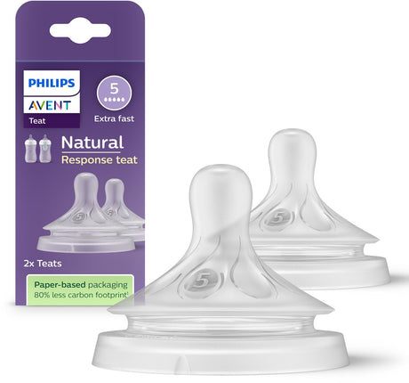 Philips avent naturlig sugerefleks – hastighed 5, 6+ måneder, 2 styk – scy965 02 – flaskesutter