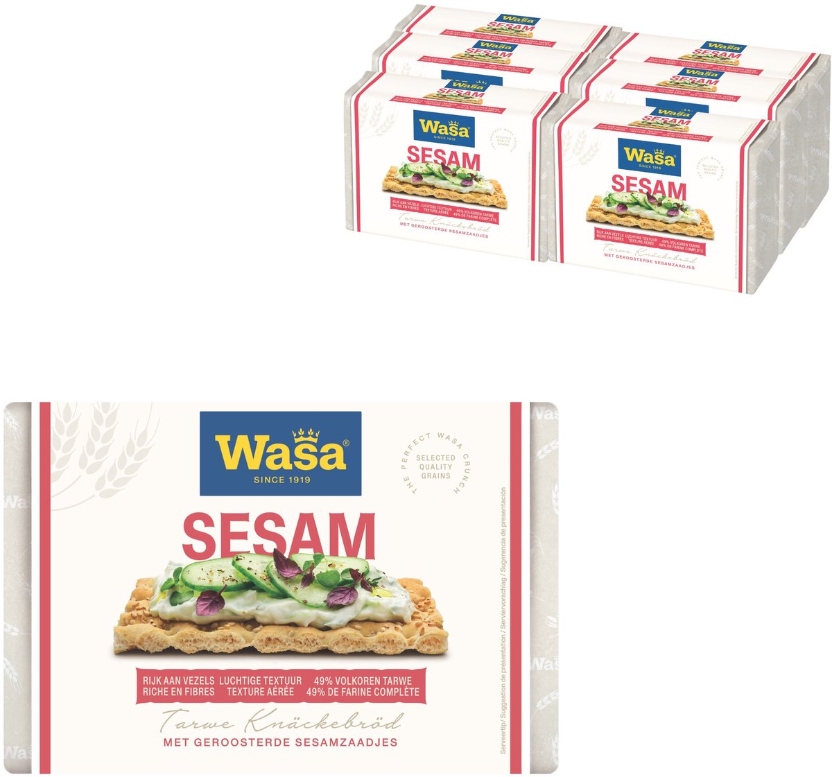 Wasa sesam knækbrød - 6 x 250g