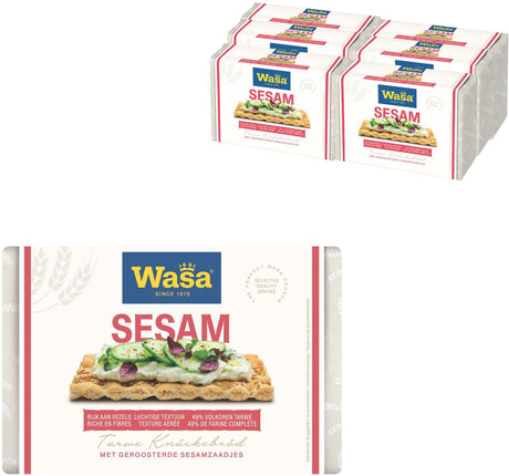 Wasa sesam knækbrød - 6 x 250g