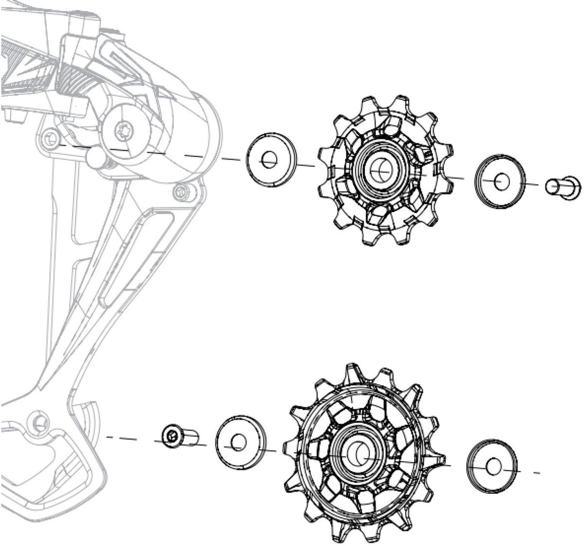 Sram nx sx eagle 12v derailleur hjulsæt sort